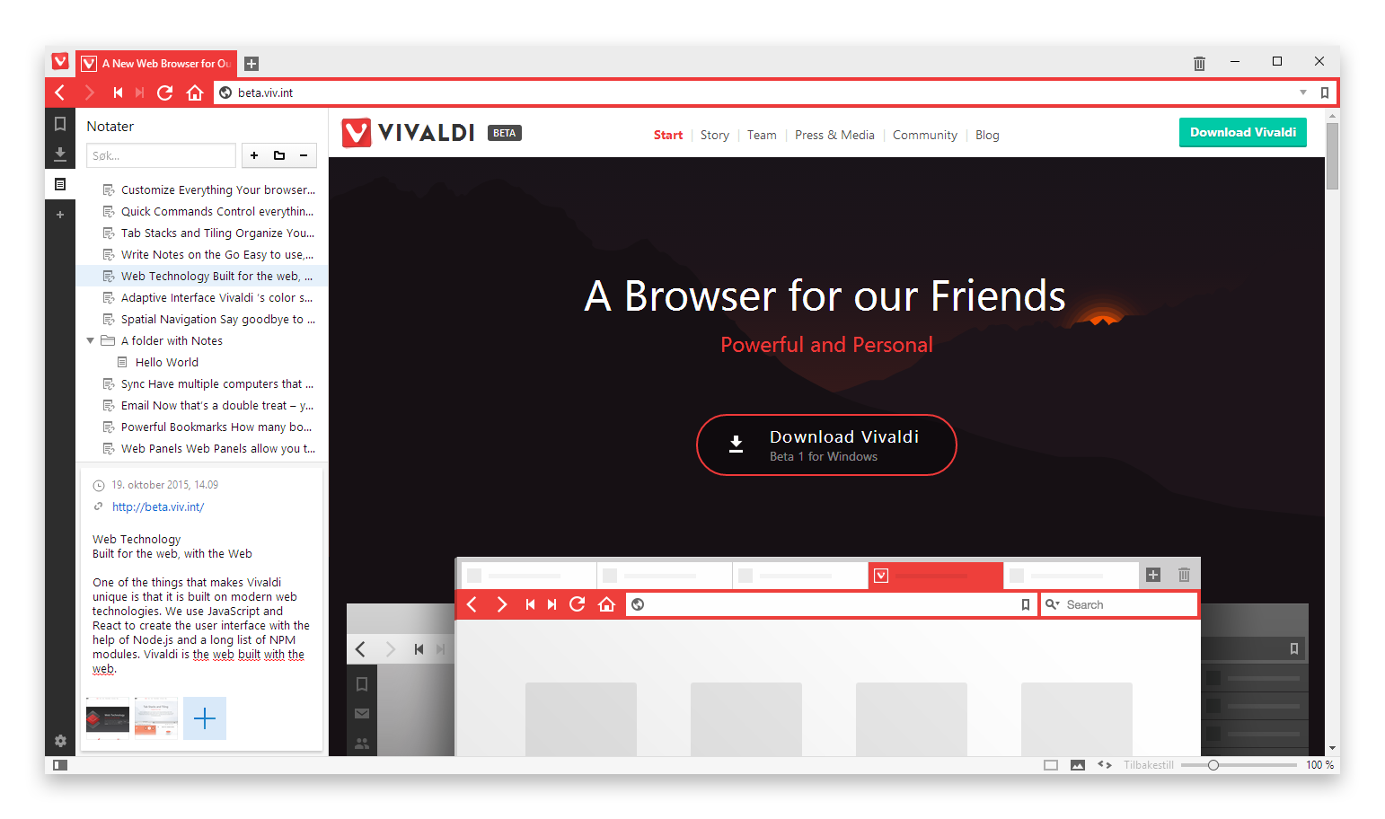  Vivaldi 2015: A feature-rich browser built for power users, offering extensive customization, tab management, and privacy-focused tools 