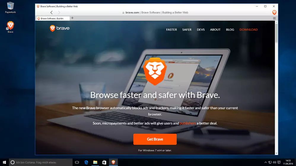  Brave 2016: A fast, privacy-first browser with built-in ad and tracker blocking, as well as an optional cryptocurrency-based rewards system.