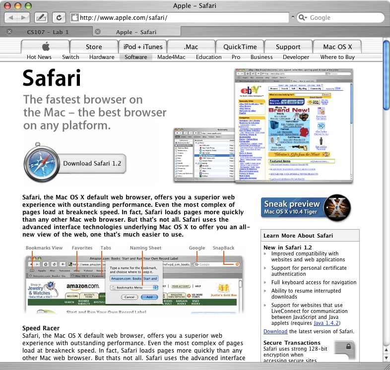 Safari 2003: default browser for macOS and iOS, optimized for Apple devices. Known for energy efficiency, privacy features like Intelligent Tracking Prevention, and seamless integration with the Apple ecosystem 